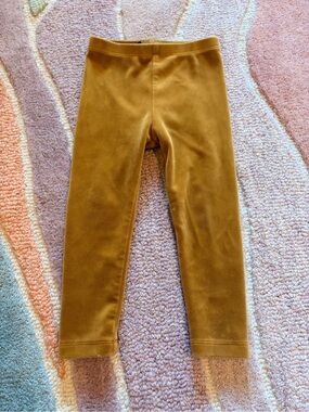 Tea 3T gold velvet leggings